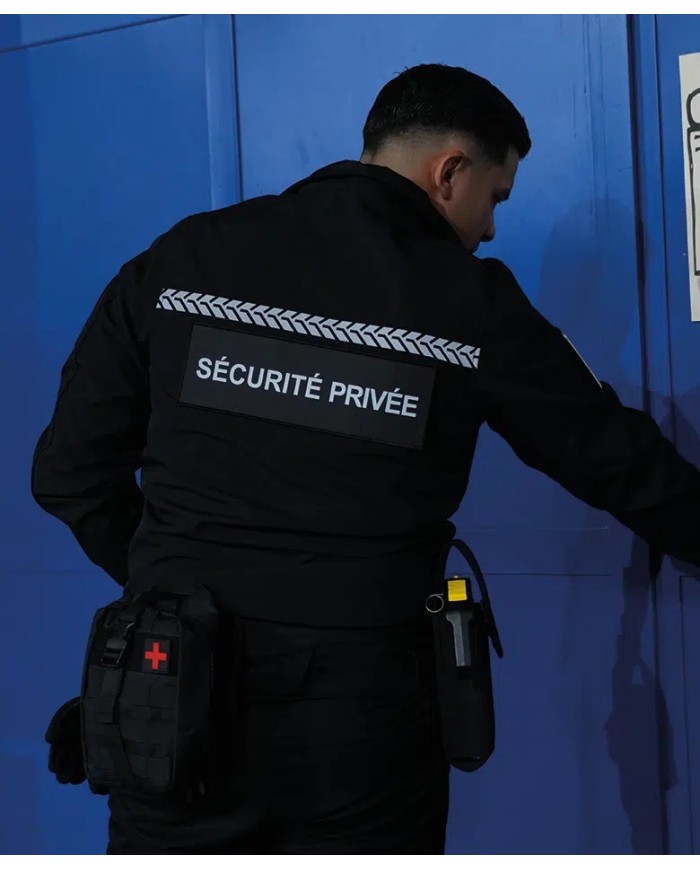 Softshell sécurité privée avec bandes HV noir– GK SAFETEK