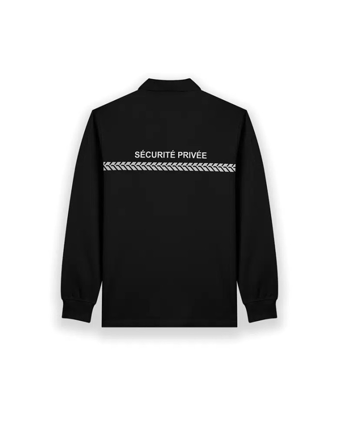 Polo manches longues sécurité privée noir– GK SAFETEK