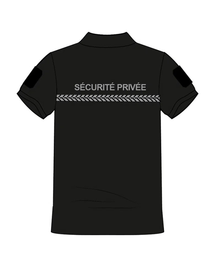 Polo manches courtes sécurité privée noir – GK SAFETEK
