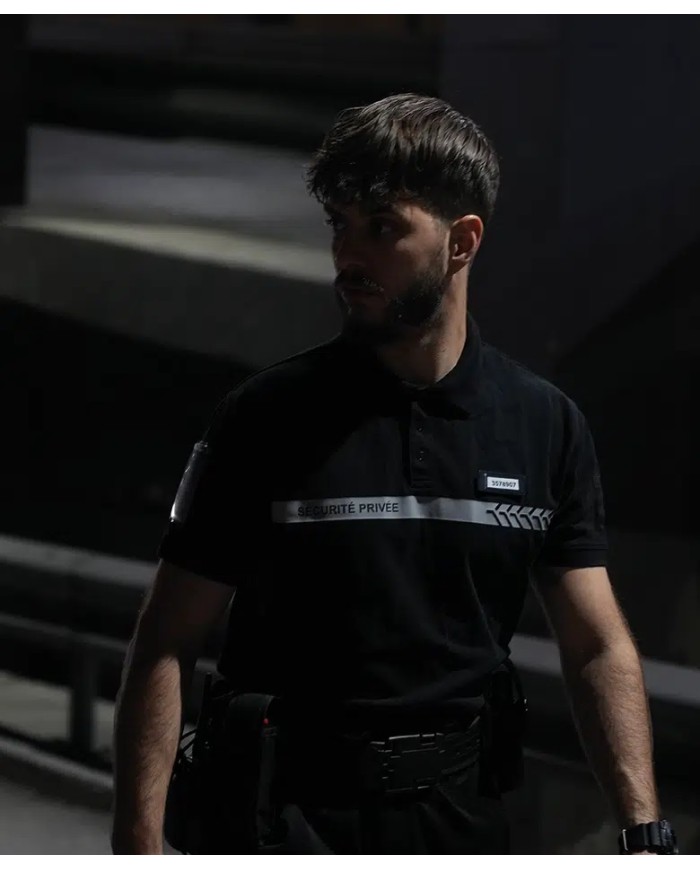 Polo manches courtes sécurité privée noir – GK SAFETEK