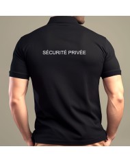 Polo noir Sécurité privée officiel