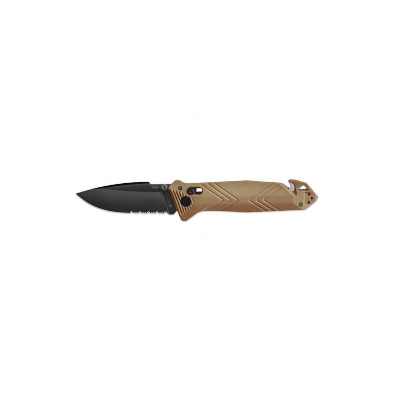Couteau de poche Cac serration PA6 Vengeur Edition tan