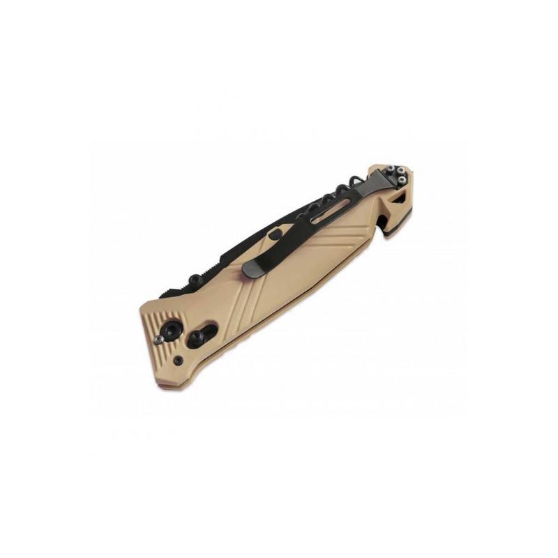 Couteau de poche Cac serration PA6 Vengeur Edition tan