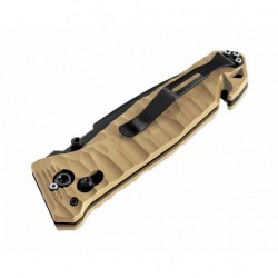 Couteau de poche Cac S200 serration PA6 Vengeur Edition tan