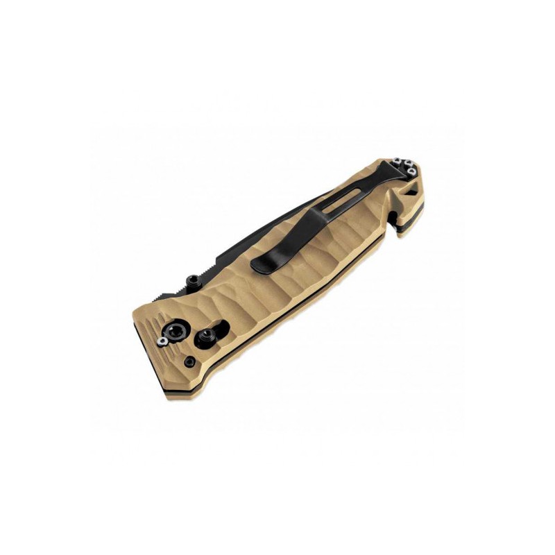 Couteau de poche Cac S200 serration PA6 Vengeur Edition tan