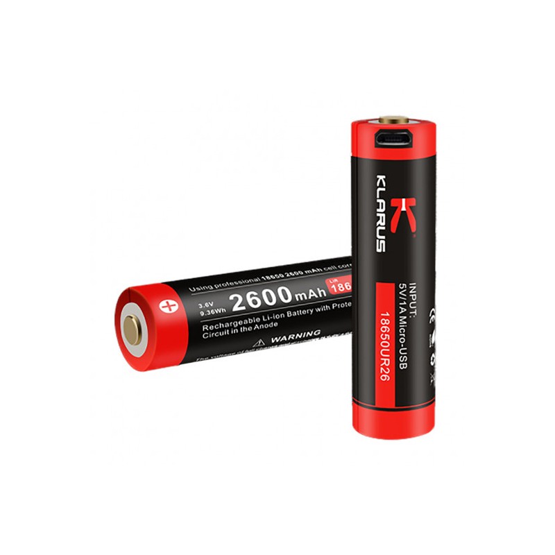 Batterie rechargeable prise micro USB pour lampe AR10/FX10/ST15R/XT11/XT2C