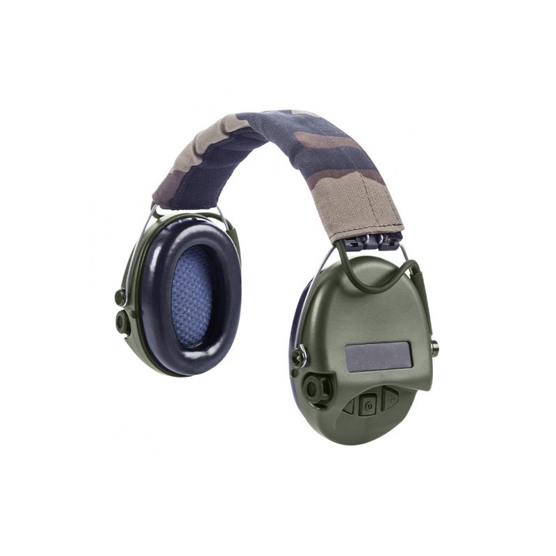 Casque anti-bruit Suprême Pro-X serre-tête tissu camo fr/ce coussinets mousse