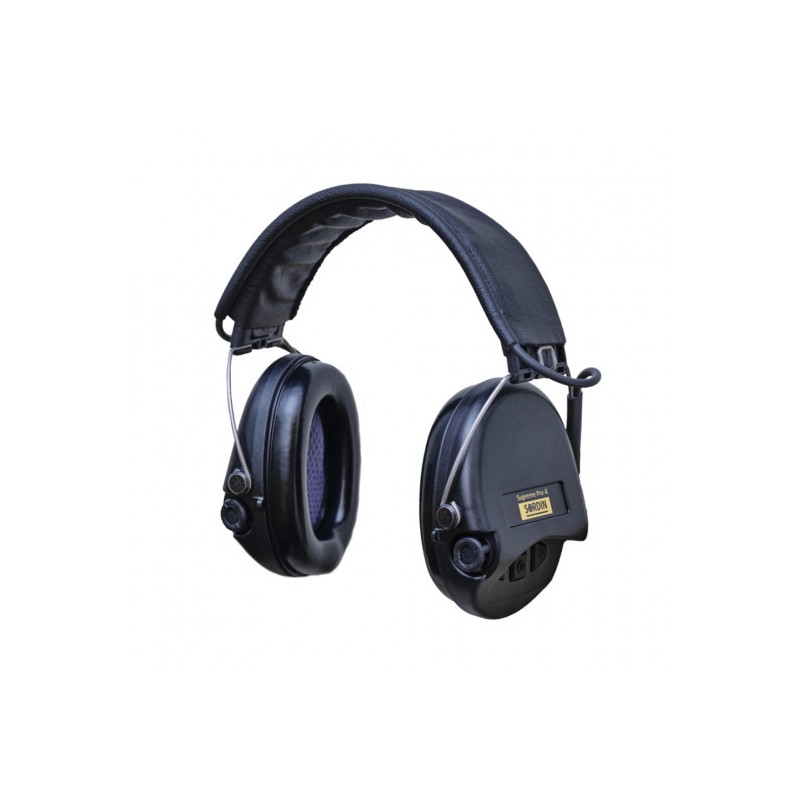 Casque anti-bruit Suprême Pro-X serre-tête cuir noir coussinets mousse