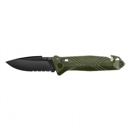 Couteau de poche Cac® serration PA6 vert olive