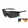 Lunettes de protection balistiques Vapor 2,5 tan écrans fumé/incolore Lunettes de protection balistiques Vapor 2,5 tan écrans fumé/incolore