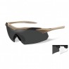 Lunettes de protection balistiques Vapor 2,5 tan écrans fumé/incolore Lunettes de protection balistiques Vapor 2,5 tan écrans fumé/incolore