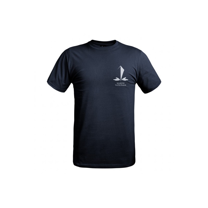 T-shirt Strong logos Marine Nationale bleu marine
