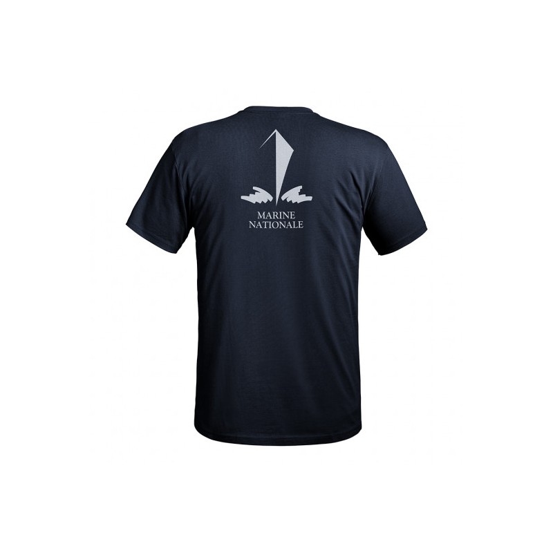 T-shirt Strong logos Marine Nationale bleu marine