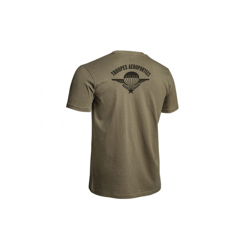 T-shirt Strong Troupes aéroportées vert olive
